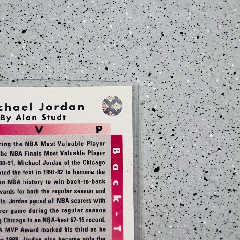 1992-93 Upper Deck Michael Jordan 67 MVP B - Near Mintđź’Ž - Picture 8 of 10